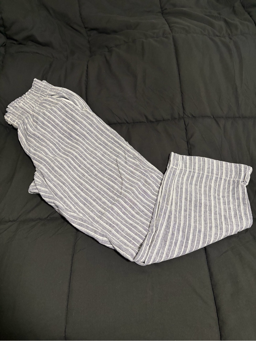 Striped grey and white Linen Pants
